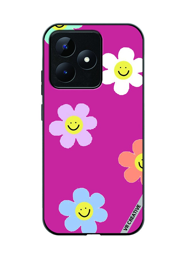 VR CREATIVE Protective Case Cover For Realme C53 Flower Design Multicolour - Image 1