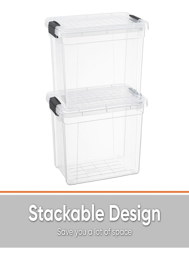 Superio Mini Deep Storage Organizer Bin with Lid X-Deep Small Clear Storage Box with Latch for Home, Kitchen, Garage- Store Toys, Food, Supplies, and Hair Accessories (2.4 Quart) - Image 3