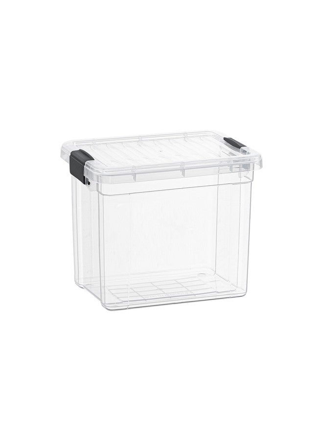Superio Mini Deep Storage Organizer Bin with Lid X-Deep Small Clear Storage Box with Latch for Home, Kitchen, Garage- Store Toys, Food, Supplies, and Hair Accessories (2.4 Quart) - Image 1