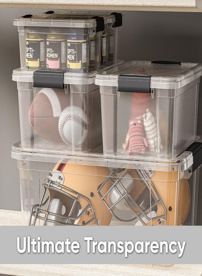 Superio Mini Deep Storage Organizer Bin with Lid X-Deep Small Clear Storage Box with Latch for Home, Kitchen, Garage- Store Toys, Food, Supplies, and Hair Accessories (2.4 Quart) - Image 5