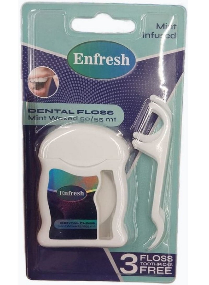 Enfresh Dental Floss Mint Waxed 50/55M 