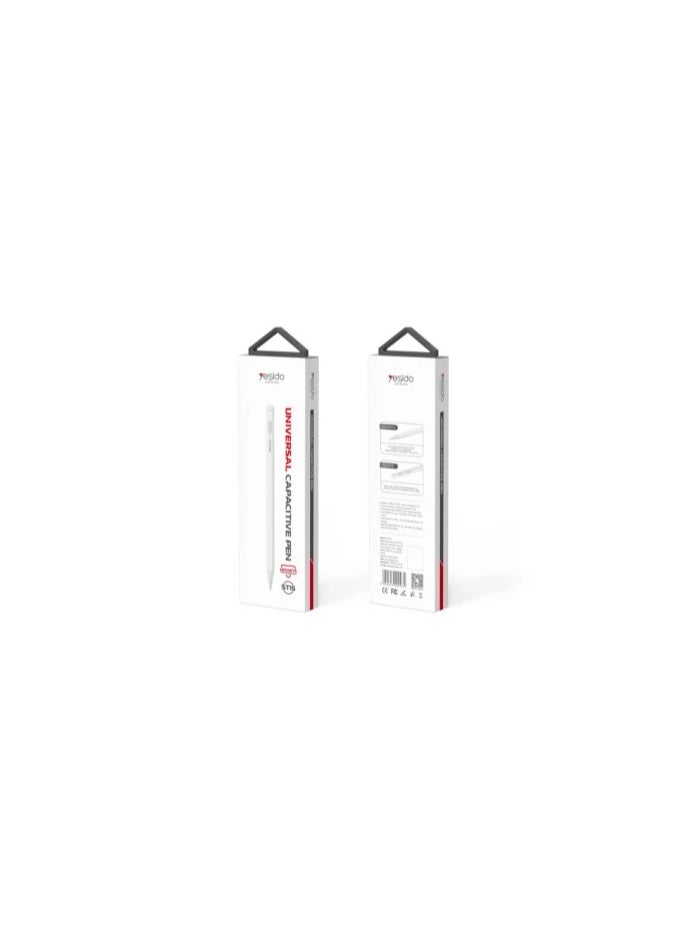 Yesido Yesido ST15 Aluminum Alloy Pom Tip No Delay Universal Active Stylus Pen With Magnetic Adhesive Design.  Anti-mistouch, anti-offset, magnetic, tilt painting, with functional menu button  - Image 5
