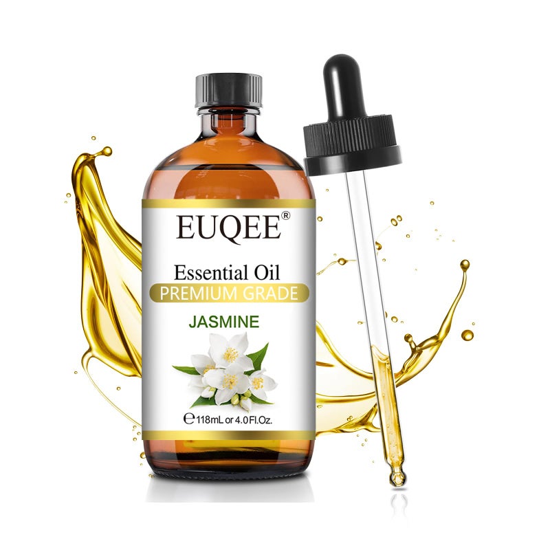 EUQEE Jasmine Essential Oil 118ml Premium Jasmine Oil for Aromatherapy, Diffuser, DIY Soap, Candle Making - 4Fl Oz - Image 1
