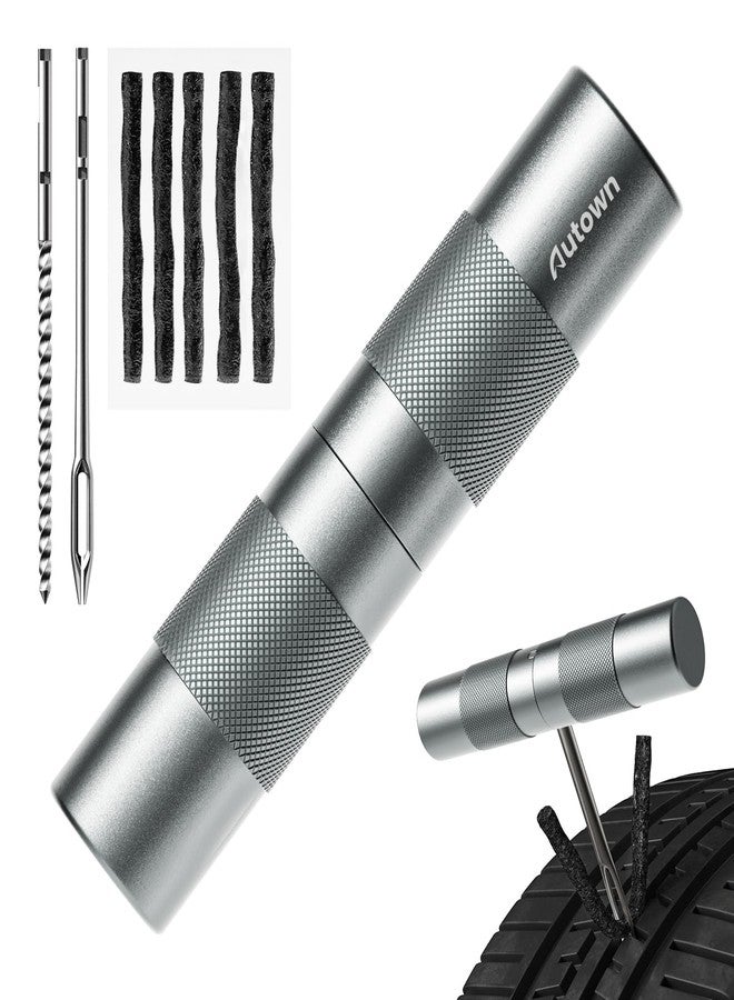 AUTOWN Compact Tire Repair Kit with Plugs Fix Punctures & Plug Flats with Ease - Capsule Style Flat Tire Puncture Repair Kit for Motorcycle, Car, ATV, UTV, Mountain Bike, Etc - Image 1