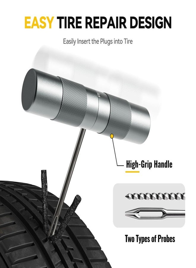 AUTOWN Compact Tire Repair Kit with Plugs Fix Punctures & Plug Flats with Ease - Capsule Style Flat Tire Puncture Repair Kit for Motorcycle, Car, ATV, UTV, Mountain Bike, Etc - Image 4