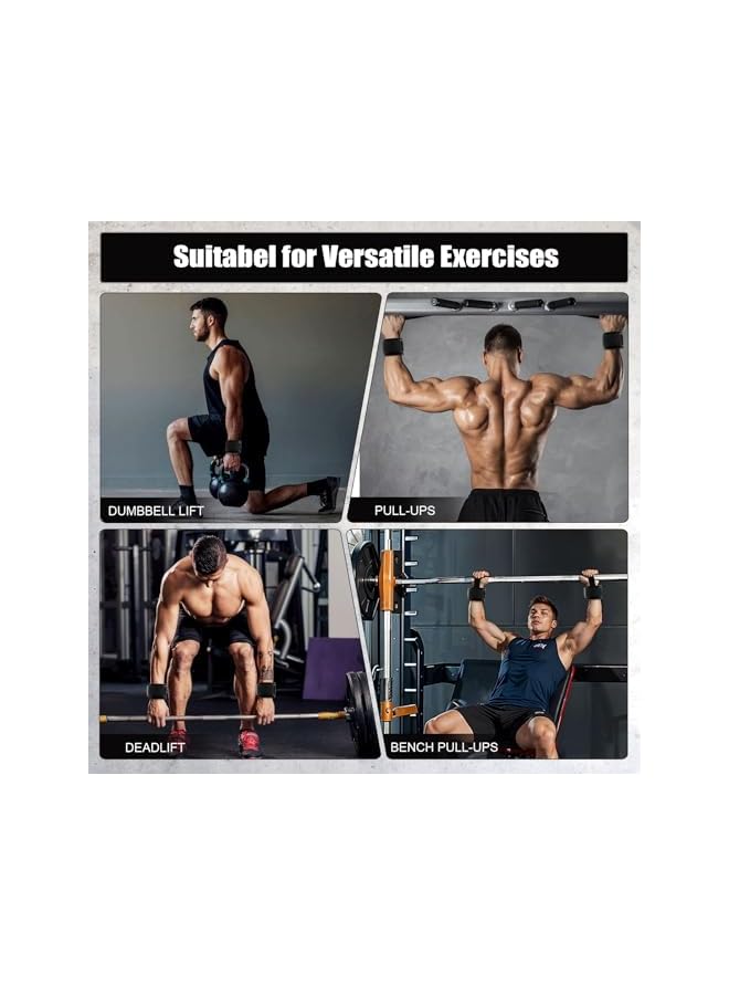 S-TOP Weight Lifting Hooks (Pair), Anti-Rip Nylon Strap with Thick Wrist Padding Heavy Duty Power Wrist Straps Hand Grip Support for Deadlifts Pull U.S Shrugs, Weightlifting Hooks Gym Gloves for Men Women - Image 3