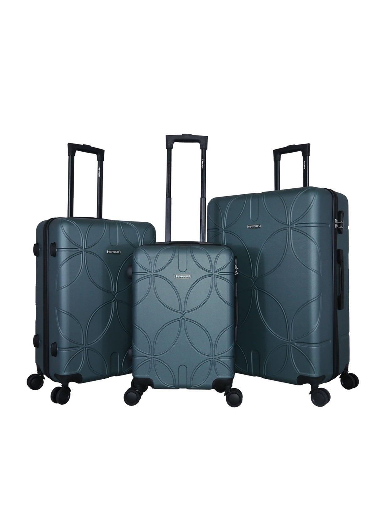VIPTOUR Luggage Set 3Pcs ABS Trolley Bag Set With Number Lockable