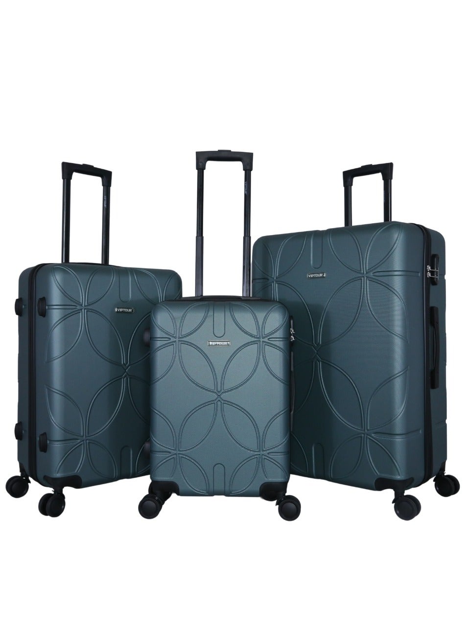 VIPTOUR Luggage Set 3Pcs ABS Trolley Bag Set With Number Lockable
