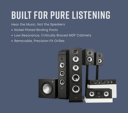 Polk Audio Polk Monitor XT90 Hi-Res Height Speaker Pair for 3D Sound Effect - Dolby Atmos-Certified, DTS:X and DTS Virtual:X Compatible 4" Dynamically Balanced Woofer, Midnight Black - Image 4