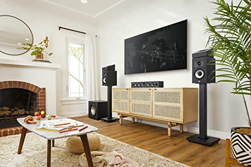 Polk Audio Polk Monitor XT90 Hi-Res Height Speaker Pair for 3D Sound Effect - Dolby Atmos-Certified, DTS:X and DTS Virtual:X Compatible 4" Dynamically Balanced Woofer, Midnight Black - Image 5