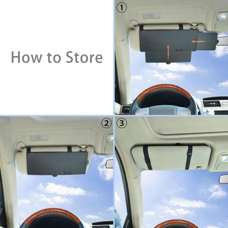 TFY Car Visor Sunshade Extender - Anti-Glare UV Blocker - Image 5