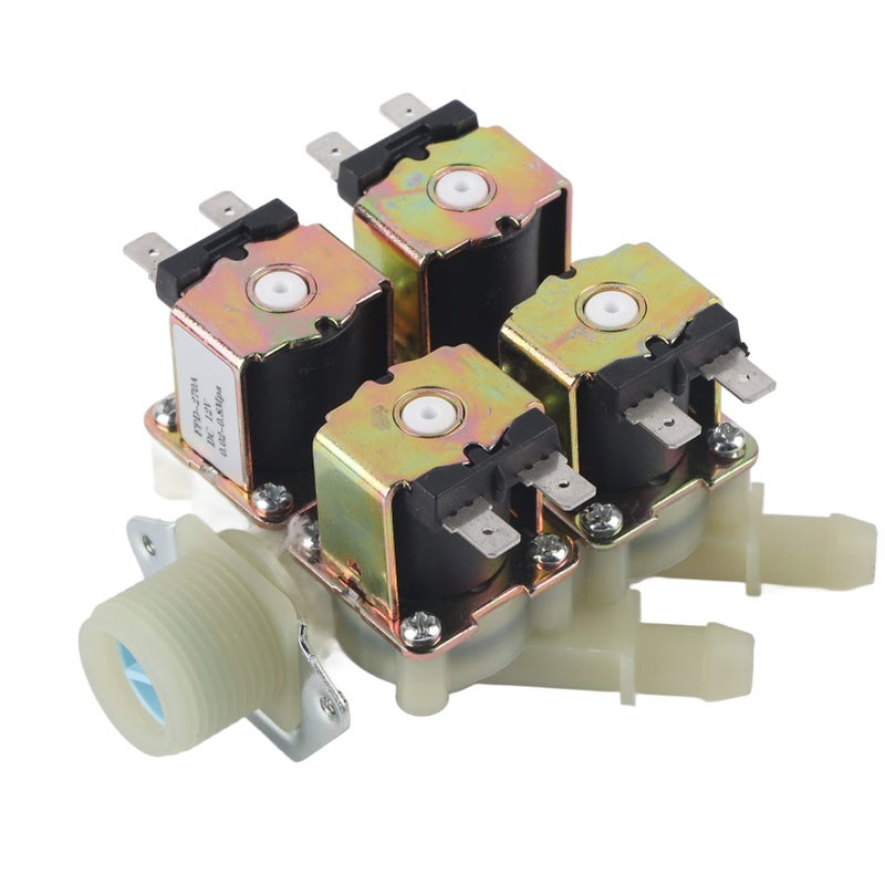 DC 12V Plastic Normally Closed Water Solenoid Valve 1 In 4 Out DN20 G3 4 Inch - Image 2