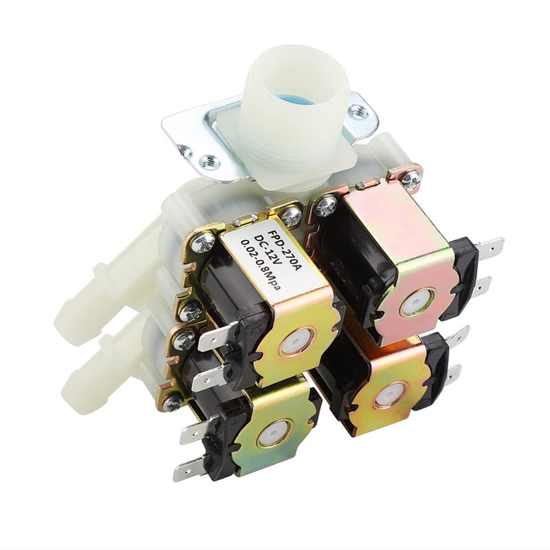 DC 12V Plastic Normally Closed Water Solenoid Valve 1 In 4 Out DN20 G3 4 Inch - Image 3