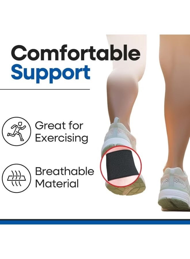 دعامات تقوس القدم لتخفيف التهاب اللفافة الأخمصية | دعامة ضغط للقدم لتخفيف آلام الكعب، والنتوءات العظمية، والقدم المسطحة، وتقوس القدم العالي | أربطة دعم تقوس القدم مطلية بالنحاس للنساء والرجال فوق الجوارب | تناسب معظم المقاسات (زوجان) - Image 2