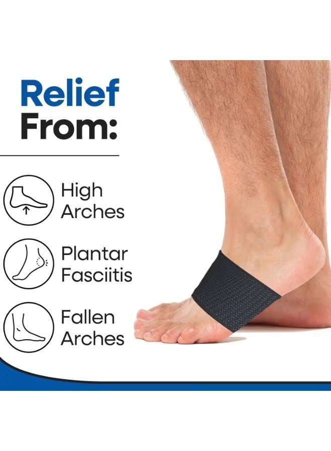 دعامات تقوس القدم لتخفيف التهاب اللفافة الأخمصية | دعامة ضغط للقدم لتخفيف آلام الكعب، والنتوءات العظمية، والقدم المسطحة، وتقوس القدم العالي | أربطة دعم تقوس القدم مطلية بالنحاس للنساء والرجال فوق الجوارب | تناسب معظم المقاسات (زوجان) - Image 3