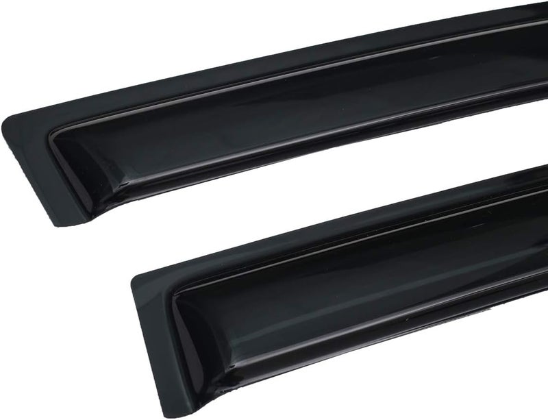 Lightronic WV94325 Tape-on Side Window Visor Deflector Rain Guard, Dark Smoke, 4 PCS Set for 2010-2013 Mazda 3 Hatchback - Image 4