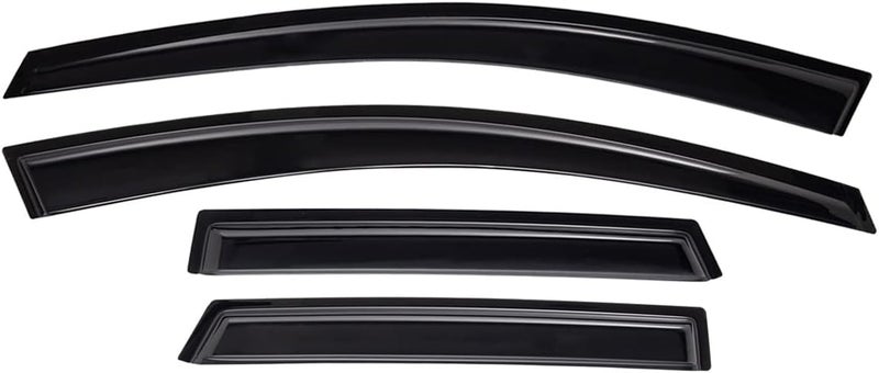 Lightronic WV94325 Tape-on Side Window Visor Deflector Rain Guard, Dark Smoke, 4 PCS Set for 2010-2013 Mazda 3 Hatchback - Image 3