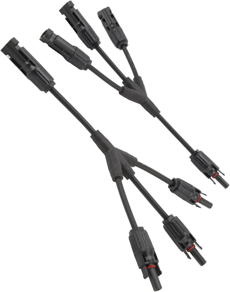 Solar Panel Connectors, PPO Solar Y Branch Connector Cable 1 to 3 Splitter with IP67 Protection, Self Locking High Current Photovoltaic Connector Cable for Panel Arrays - Image 3