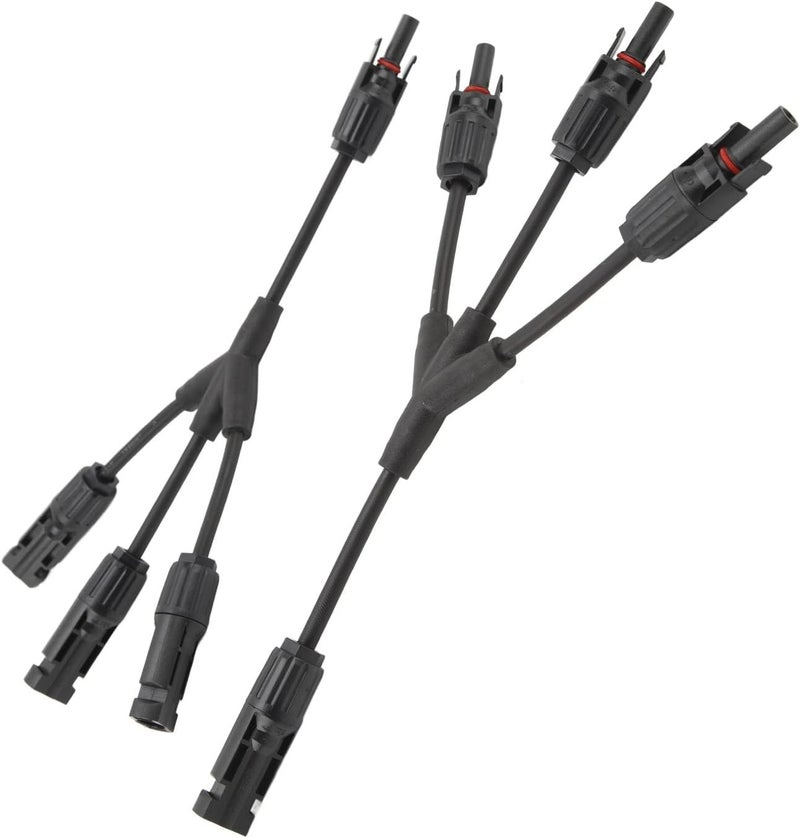 Solar Panel Connectors, PPO Solar Y Branch Connector Cable 1 to 3 Splitter with IP67 Protection, Self Locking High Current Photovoltaic Connector Cable for Panel Arrays - Image 5