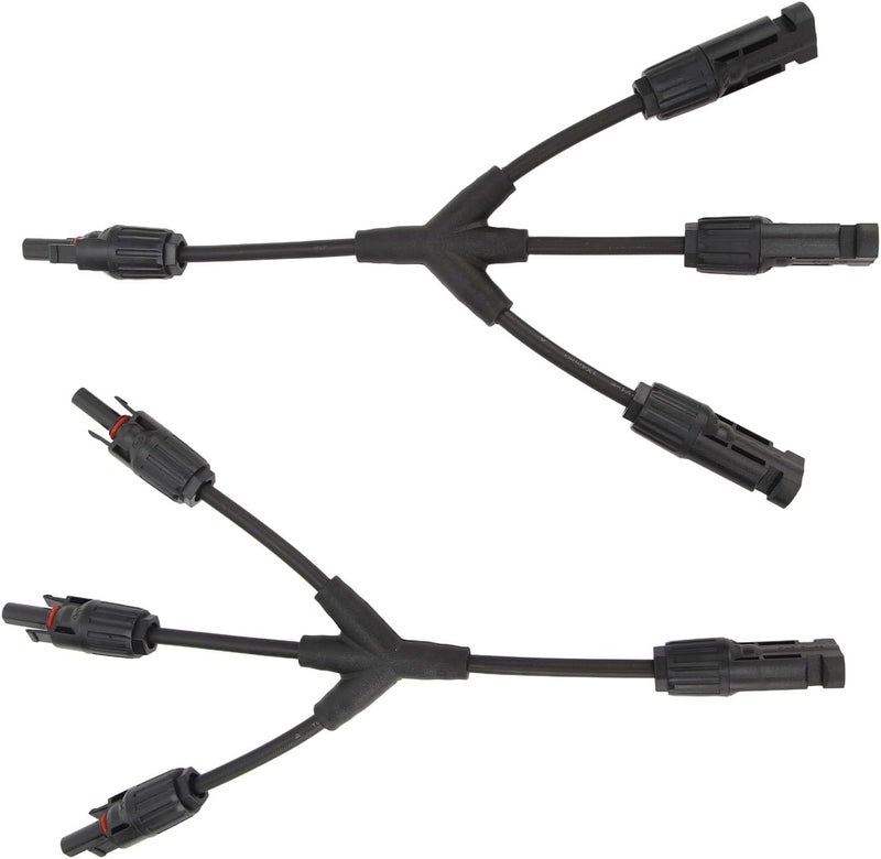 Solar Panel Connectors, PPO Solar Y Branch Connector Cable 1 to 3 Splitter with IP67 Protection, Self Locking High Current Photovoltaic Connector Cable for Panel Arrays - Image 4