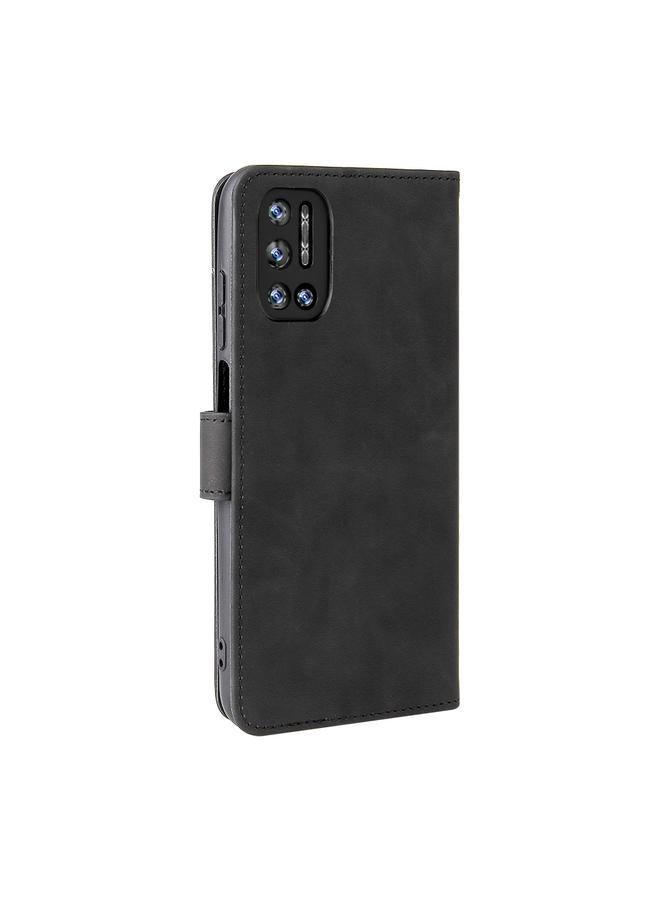 اس-توب جراب لهاتف Doogee N40 Pro بلون سادة مع إبزيم مغناطيسي من جلد البولي يوريثان مع حامل وفتحات للبطاقات ومحفظة - Image 3