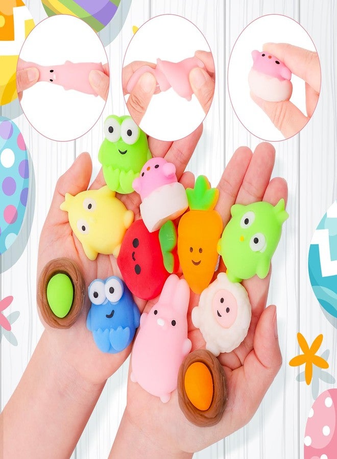 Garma 40pcs Easter Filled Eggs with 40pcs Mochi Squishies Toys and 40pcs Kawaii Tattoos Basket Egg Stuffers Stress Relief Toys for Kids Easter Egg Hunt Fillers, Party Favor, Classroom Prize Supplies - Image 2