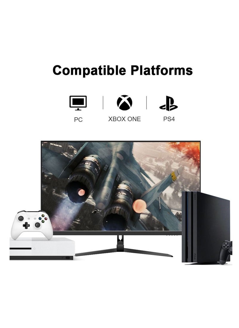 بي اكس ان - أدوات محاكاة الطيران لجهاز تحكم الطيران في PS4/PC مع عصا محاكاة الاهتزاز لمحاكي الطيران لجهاز PS4/ ويندوز XP/VISTA/7/8/10/11. لا تدعم أجهزة PS5/MAC. - Image 1