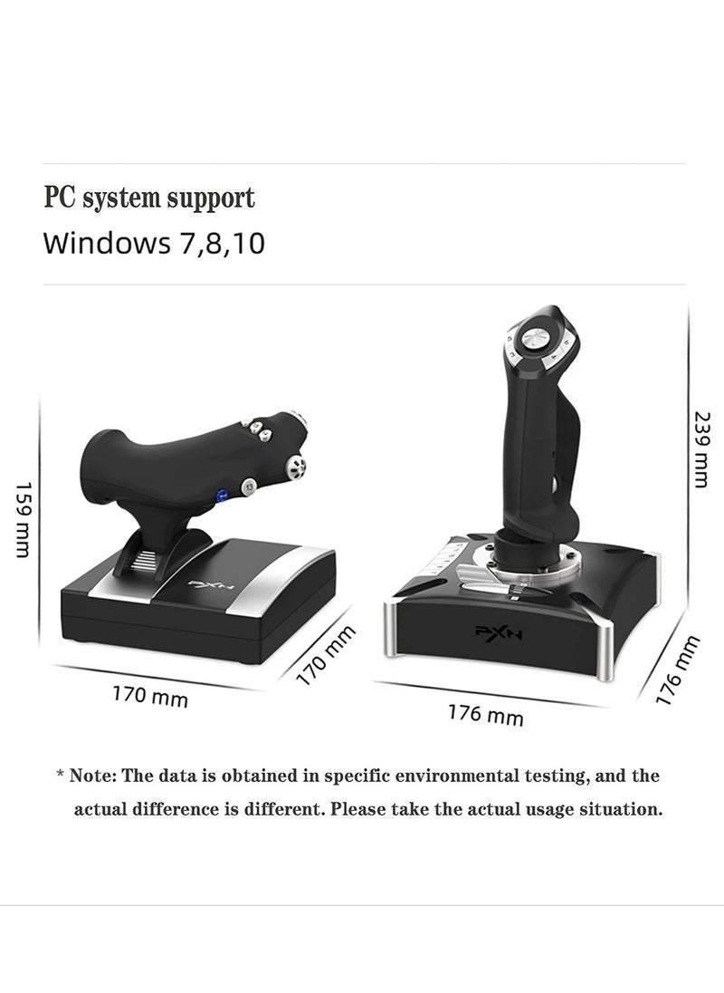 بي اكس ان - أدوات محاكاة الطيران لجهاز تحكم الطيران في PS4/PC مع عصا محاكاة الاهتزاز لمحاكي الطيران لجهاز PS4/ ويندوز XP/VISTA/7/8/10/11. لا تدعم أجهزة PS5/MAC. - Image 1
