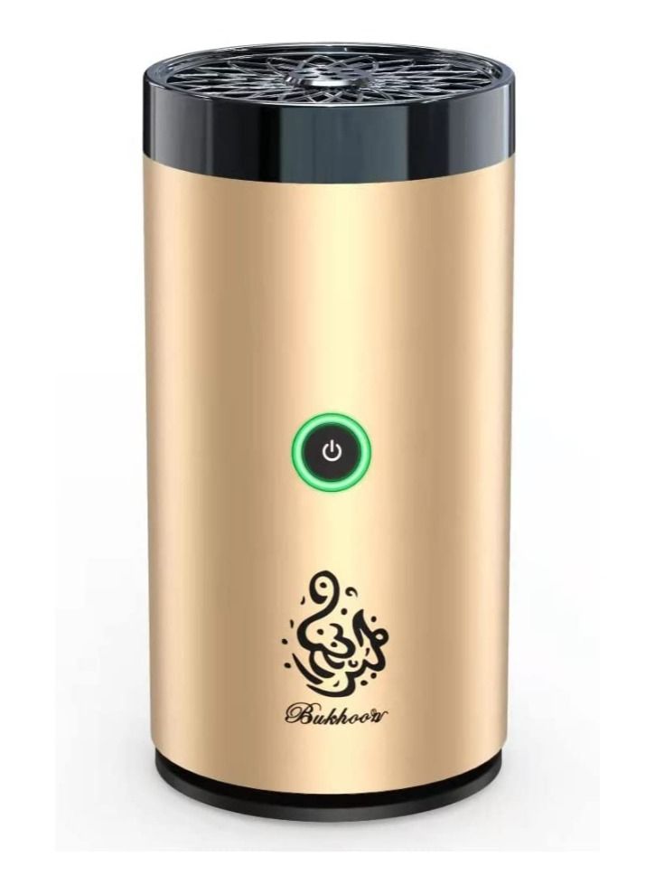 ACLIX Electric Bakhoor Ramadan Arabic Aroma Diffuser for Home Office Mini Car Rechargeable Portable Mini USB Power Incense Burner(Gold) - Image 1