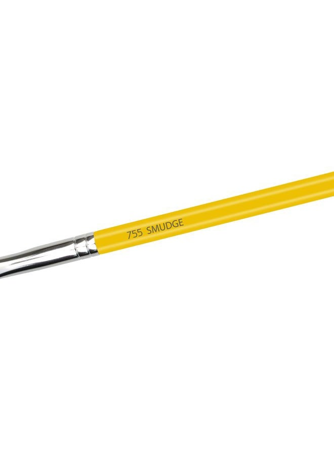 Bdellium Tools Professional Makeup Brush - Studio Series 755 Smudge - With Mix of Soft Natural and Synthetic Fibers, For Creating the Soft, Smoky Eyes (Yellow, 1pc) - Image 4