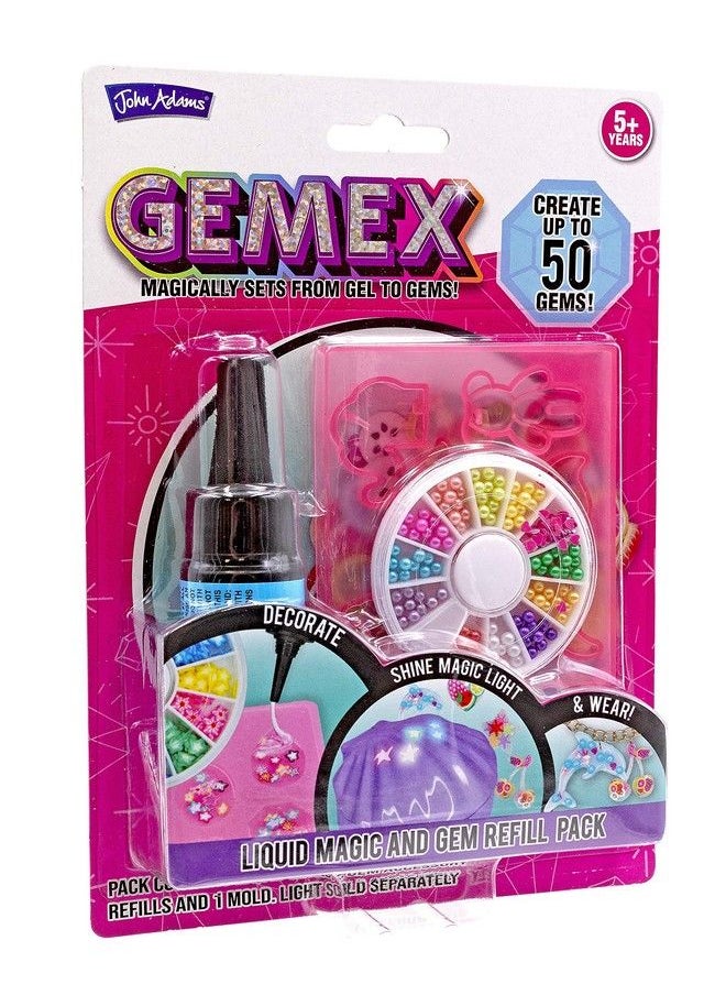John Adams - ; Gemex Refill Set: Magically Sets From Gel To Gems! ; Arts & Crafts ; Ages 5+ - Image 1
