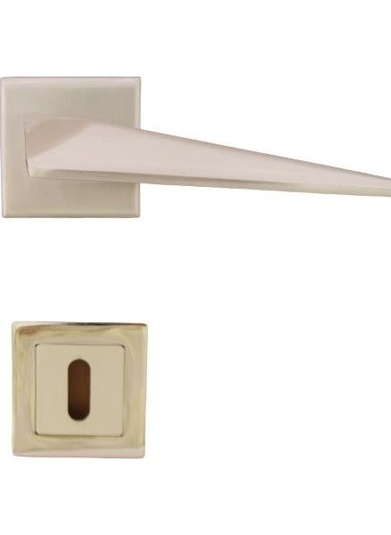 Nobel - Bursa Door Handle WC with Nickel Satin Badge - Image 1