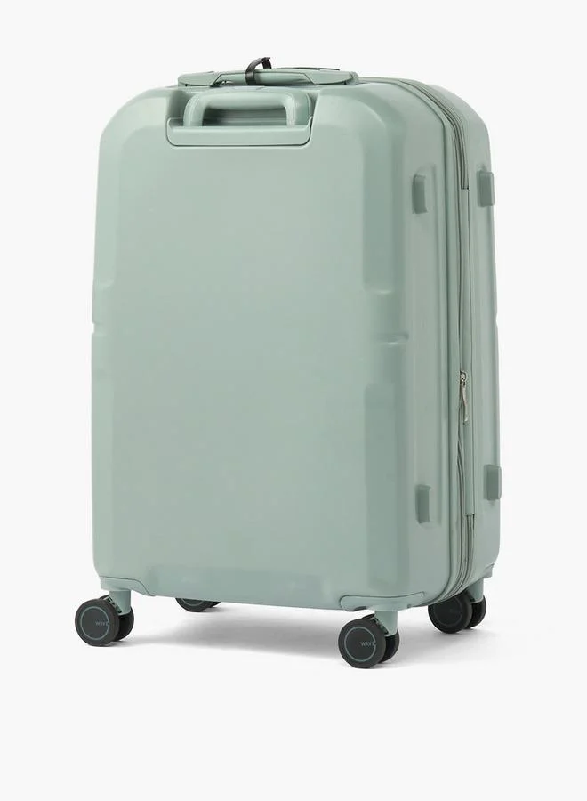 Wave GREEN Solid Hardcase Luggage Trolley With Retractable Handle - 24 Inches Check-In Bag  | Best Price UAE
