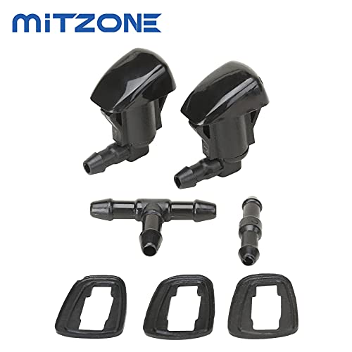 MITZONE مجموعة فوهة غسالة الزجاج الأمامي MITZONE متوافقة مع جيب جراند شيروكي 2005-2017 استبدال 55079049AA - Image 5