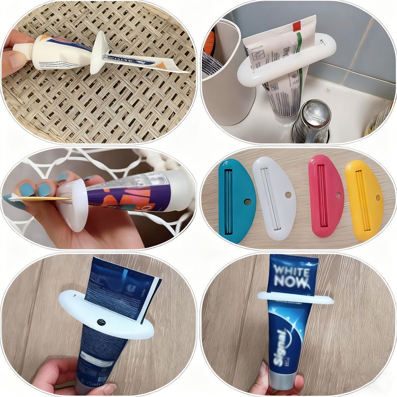 A Set Of Two White Toothpaste Squeezers Easy Manual Dispenser For Home Bathroom Use - Image 5