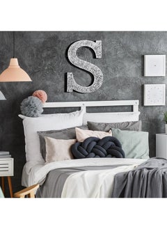 Qunclay Qunclay 12 Inch Silver Bling Letters Crystal Diamond Letters Silver Bedroom Decor Glitter Wall Decor with Screws and Hooks Rhinestone Diamond Decorations for Bedroom Bathroom Home(S)  - Image 5
