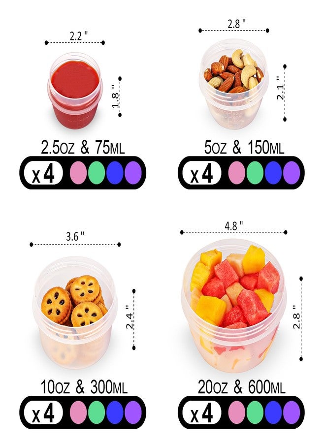 AWTBDP Food Storage Containers Set With Lids Kitchen 16 Pcs, Snack Containers for Kids, Microwave Safe Bowls With Lids,Freezer Containers for Soup, Sauce Containers, Stackable Leak Proof, BPA Free - Image 2