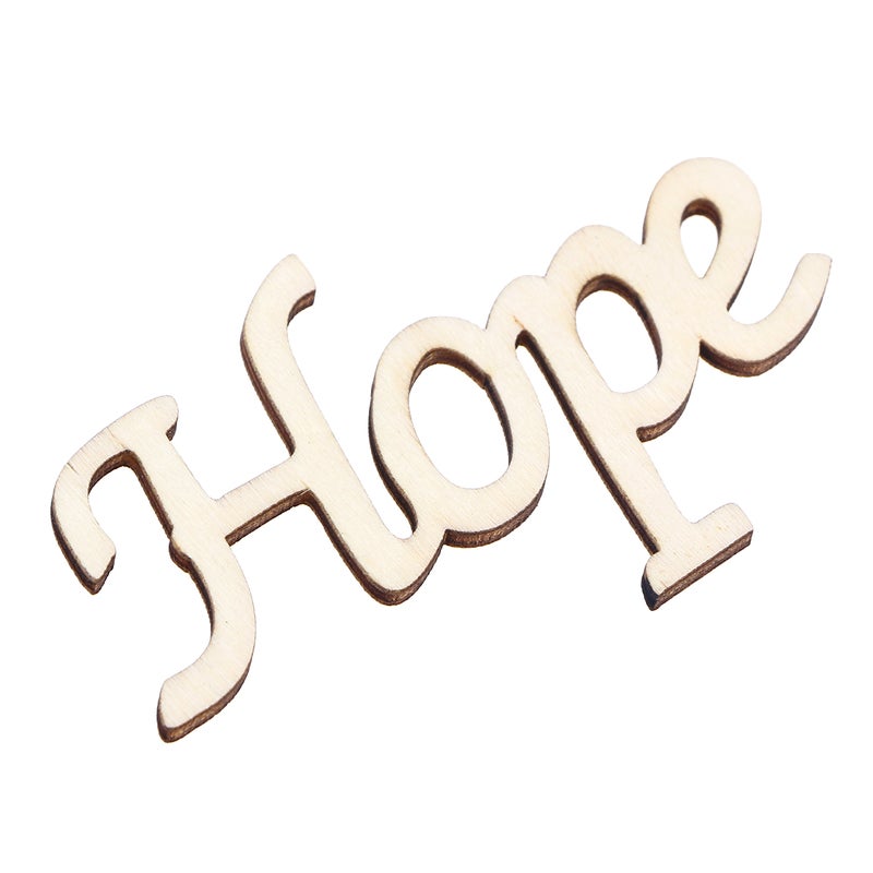 2pcs Wood Script Word Hope Signage Shelf Decor Wood Art for Door Wall Home Bedroom Decorations - Image 2