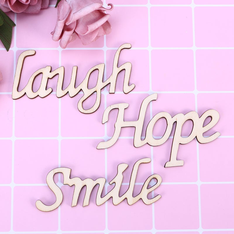 2pcs Wood Script Word Hope Signage Shelf Decor Wood Art for Door Wall Home Bedroom Decorations - Image 5