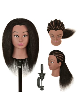 LOHXINHAIR Real 100% Human Hair Mannequin Head With Stand For