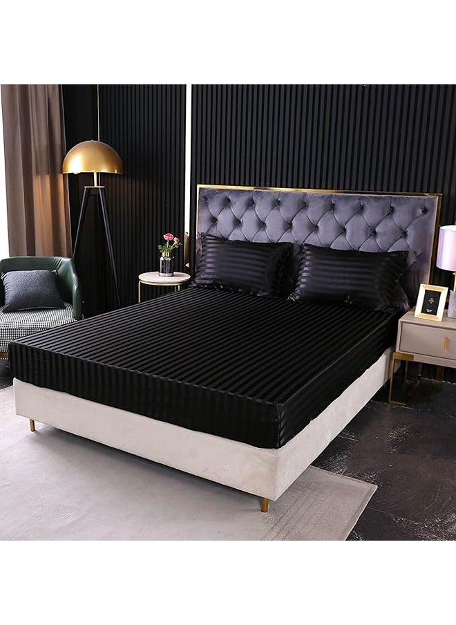 3Piece Elastic Striped Sheet Set- Black - pzsku/ZDCC68EFCA628F620A0DFZ/45/_/1714303951/e8fba422-7151-42d1-8cbd-f2b3511e9337