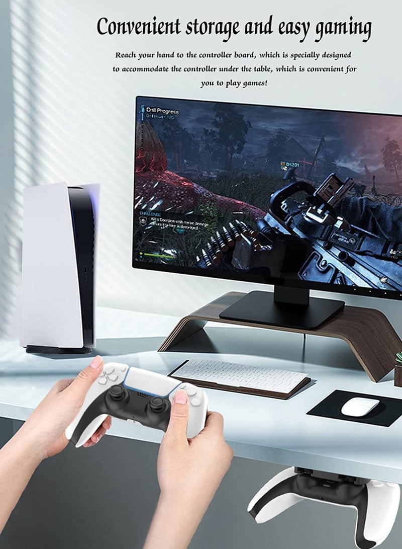 Controller Table Stand for PS5 PS4 Controller Under Desk Mount for DualSense and DualShock 4 Controller Holder Table Organize and Desk Management