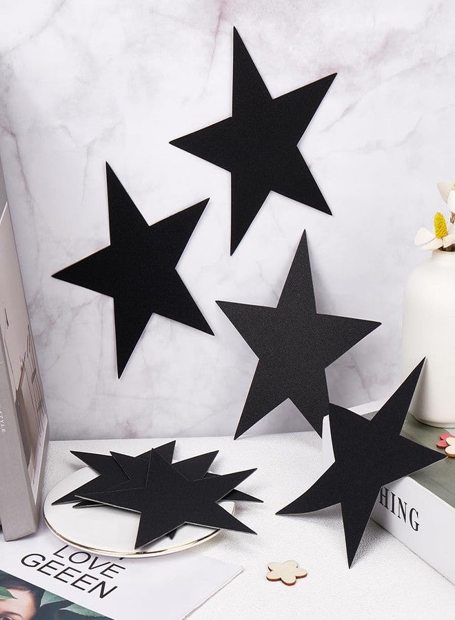 SOFPLATE 50Pcs 6 Inch Black Glitter Stars Cardboard Stars Cutouts Double Printed Five Star Paper Cutouts Large Glitter Stars Decoration for Bulletin Board Birthday Wall Party Home Decor Supplies - Image 4