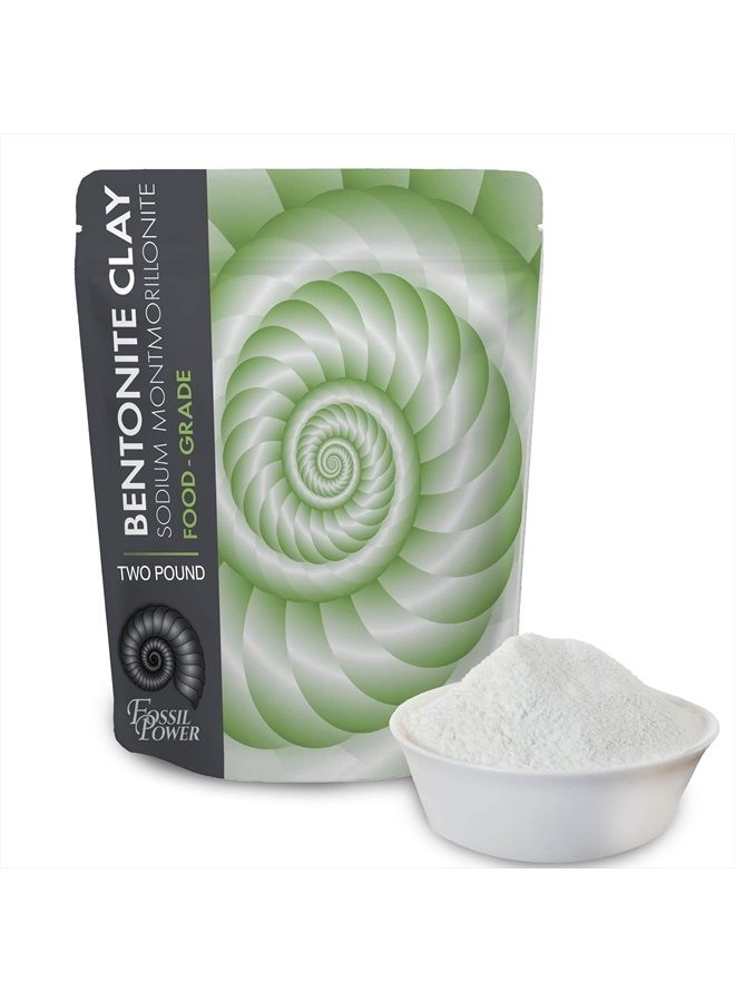 FOSSIL Bentonite Clay Food Grade Powder 2 LB - Pure & Natural for Toothpaste, Detox, and More - Heal Damaged Skin - DIY Clay Face Treatment - Image 1