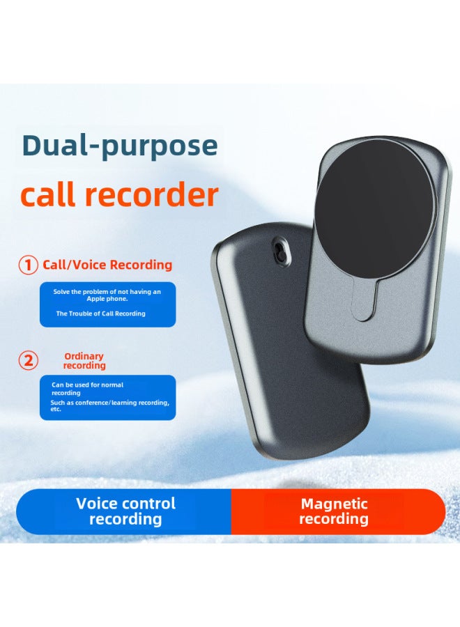 قلم تسجيل صوتي إلى نص، مغناطيسي عالي الدقة لتقليل الضوضاء، التحكم الصوتي، تسجيل متعدد الوظائف للهاتف المحمول، مسجل مكالمات - اللون: رمادي - السعة: 4 جيجابايت - Image 2