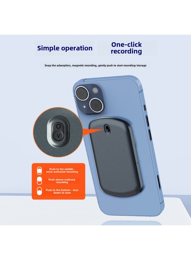 قلم تسجيل صوتي إلى نص، مغناطيسي عالي الدقة لتقليل الضوضاء، التحكم الصوتي، تسجيل متعدد الوظائف للهاتف المحمول، مسجل مكالمات - اللون: رمادي - السعة: 4 جيجابايت - Image 5