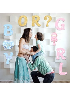 Easy Joy Gender Reveal Party Decorations Baby Shower Letters Yard Sign Newborn Baby Birthday Decor Outdoor Garden Lawn Party Decorations With Stakes Party Supplies Boy Or Girl, 10 Pieces  - Image 3