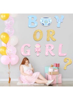 Easy Joy Gender Reveal Party Decorations Baby Shower Letters Yard Sign Newborn Baby Birthday Decor Outdoor Garden Lawn Party Decorations With Stakes Party Supplies Boy Or Girl, 10 Pieces  - Image 4