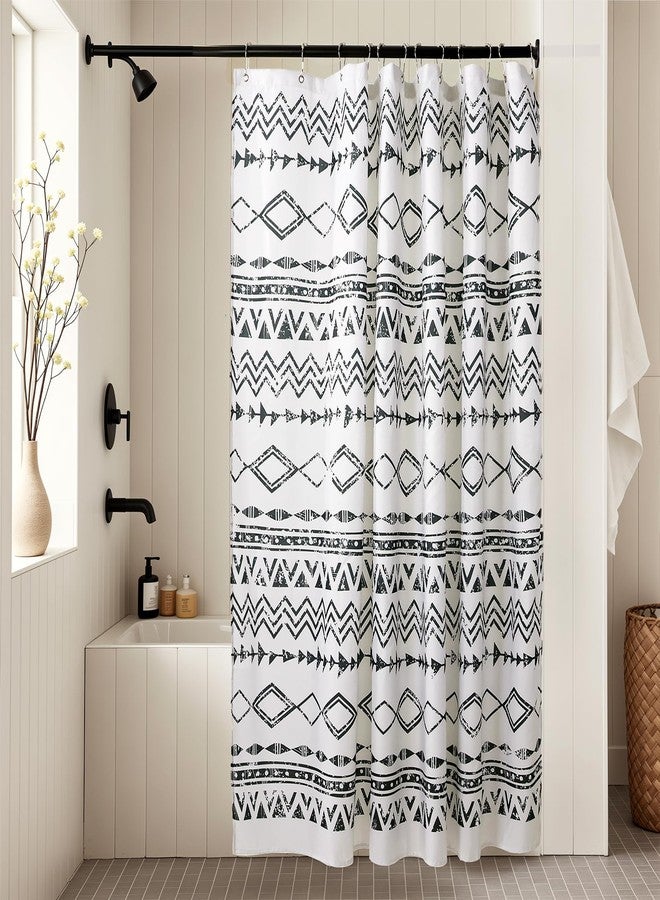 Treory Artistic Shower Curtain Set: Vintage Aztec Shower Curtain, Southwestern Native Tribal Geometric Waterproof Fabric, Retro Boho Bathtub Bathroom Decorations Home Décor with Hooks, 72" x 72" - Image 5