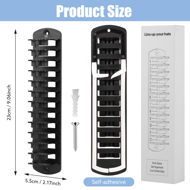 Dntorx Hat Organizer for Baseball Caps, 1 Pack Hat Rack for Wall Strong Adhesive Hat Hanger Hat Hooks Stand Organizer Storage Holder Display for Door Closet Bedroom - Image 2